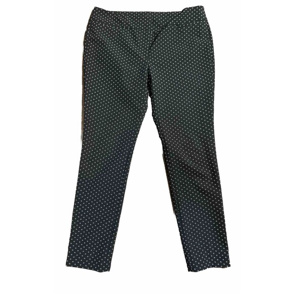 Ann Taylor Signature Women’s Pants Size 12 Crop Capri Pockets Black White Clean! - Picture 1 of 10